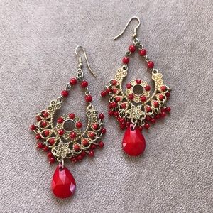 Red earrings